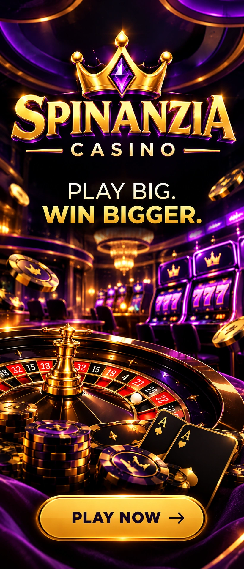 Vorschau der Affiliate-Landingpage von Spinanzia casino
